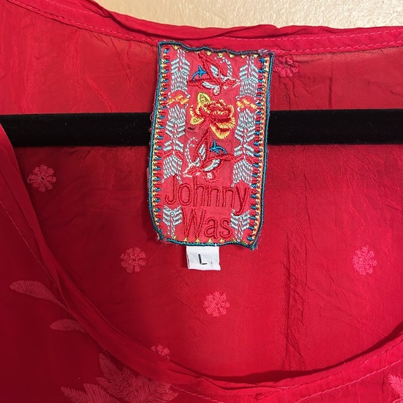 Johnny Was Red Blouse Top - Picture 2 of 2